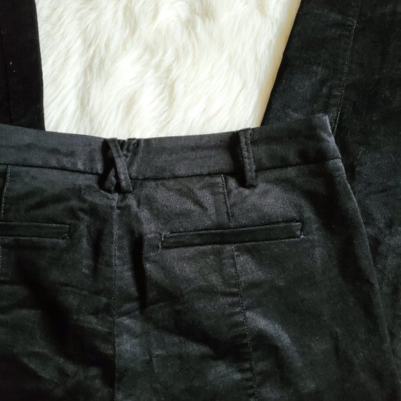 Anthropologie Essential Slim Black Velvet Pants 4 - Picture 9 of 16